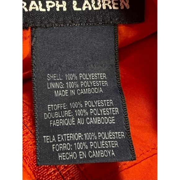 Chaps Ralph Lauren Jacket Mens L Orange Lightweight Windbreaker Zipper Fall - Picture 5 of 9